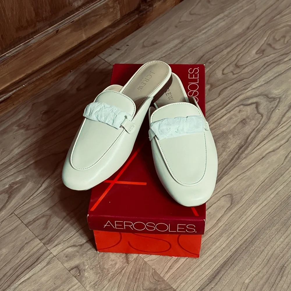 J.Crew Cream Slip-On Mules 7M - Picture 2 of 6